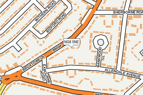 NG8 5NE map - OS OpenMap – Local (Ordnance Survey)