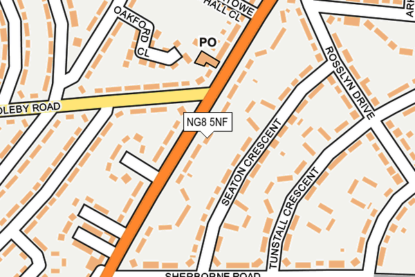 NG8 5NF map - OS OpenMap – Local (Ordnance Survey)