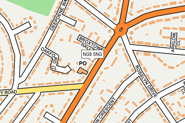 NG8 5NG map - OS OpenMap – Local (Ordnance Survey)