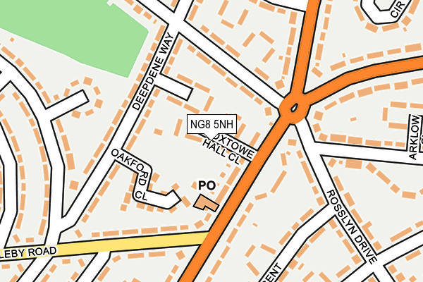 NG8 5NH map - OS OpenMap – Local (Ordnance Survey)