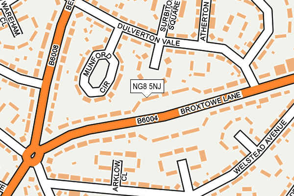 NG8 5NJ map - OS OpenMap – Local (Ordnance Survey)