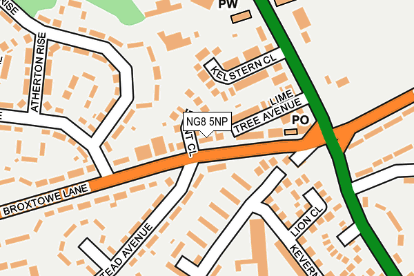 NG8 5NP map - OS OpenMap – Local (Ordnance Survey)