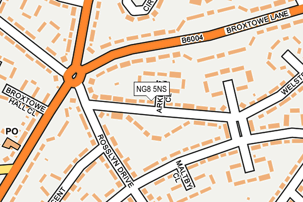 NG8 5NS map - OS OpenMap – Local (Ordnance Survey)