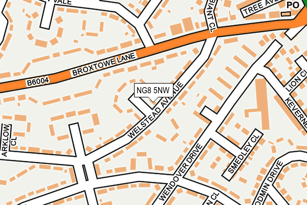 NG8 5NW map - OS OpenMap – Local (Ordnance Survey)