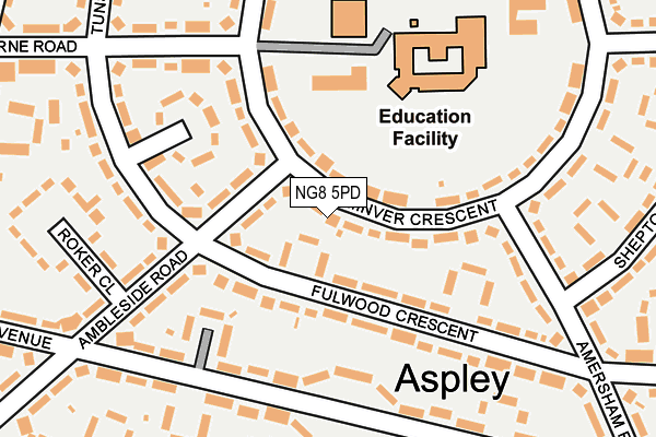 NG8 5PD map - OS OpenMap – Local (Ordnance Survey)