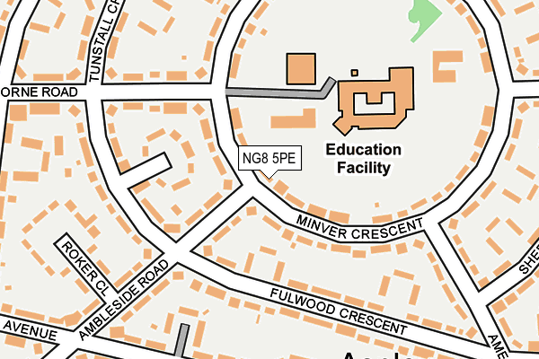 NG8 5PE map - OS OpenMap – Local (Ordnance Survey)
