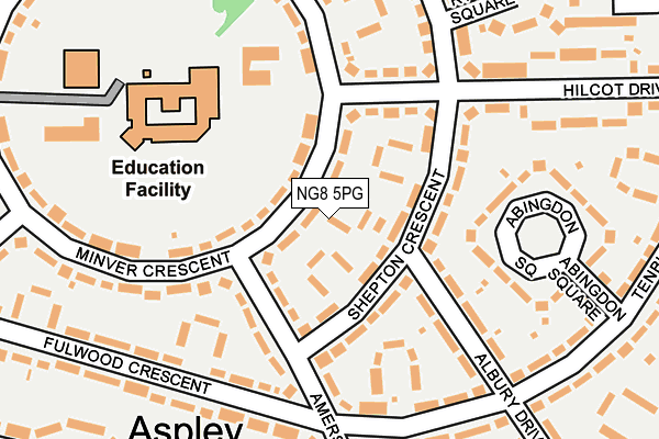 NG8 5PG map - OS OpenMap – Local (Ordnance Survey)