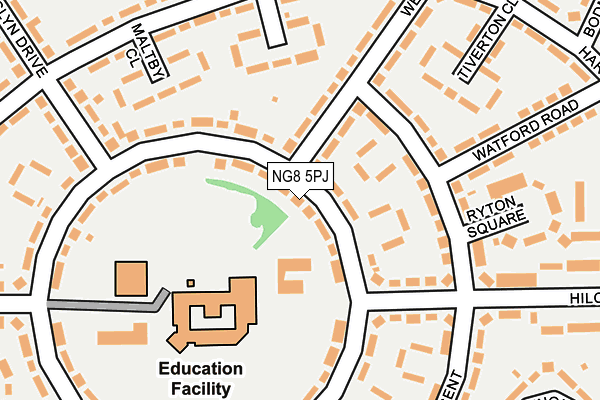 NG8 5PJ map - OS OpenMap – Local (Ordnance Survey)