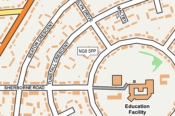 NG8 5PP map - OS OpenMap – Local (Ordnance Survey)