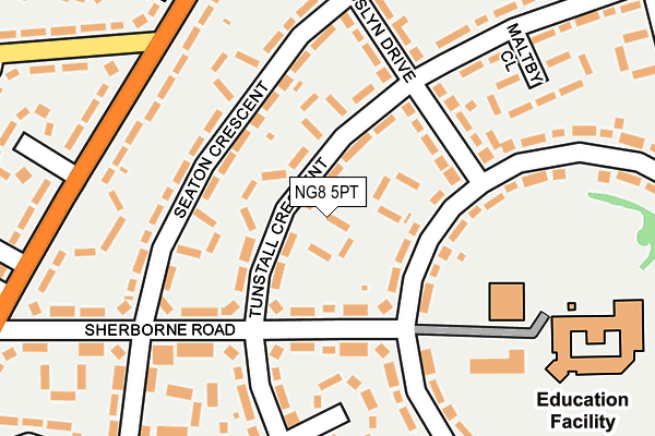 NG8 5PT map - OS OpenMap – Local (Ordnance Survey)