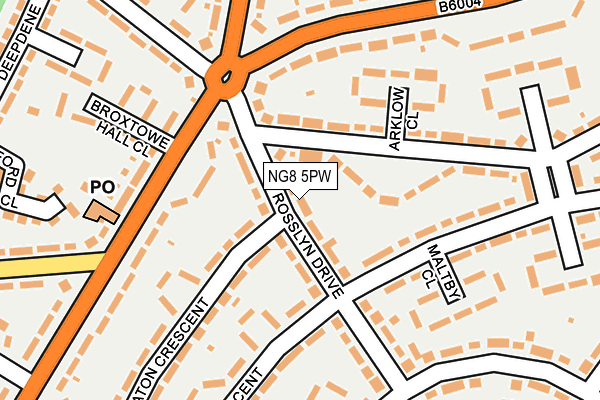 NG8 5PW map - OS OpenMap – Local (Ordnance Survey)