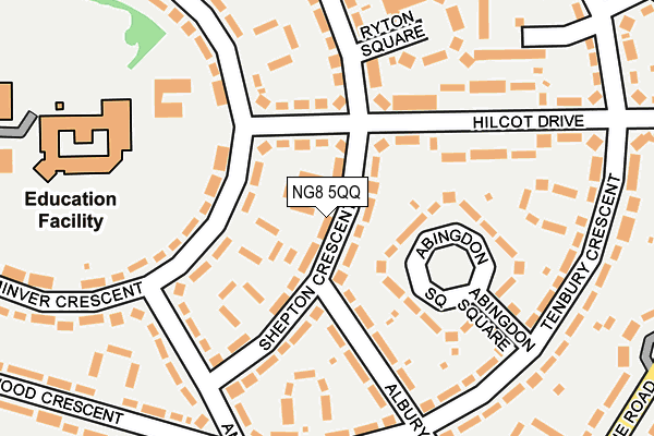NG8 5QQ map - OS OpenMap – Local (Ordnance Survey)