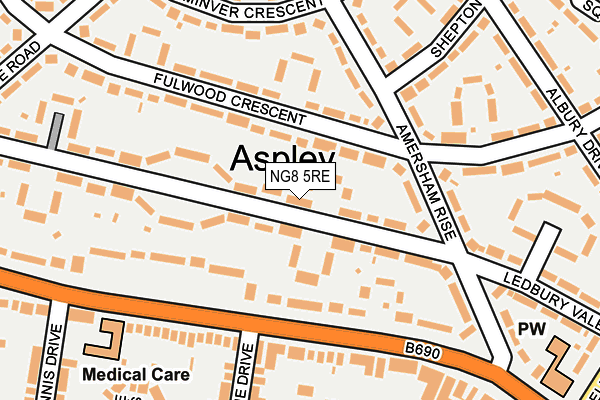 NG8 5RE map - OS OpenMap – Local (Ordnance Survey)