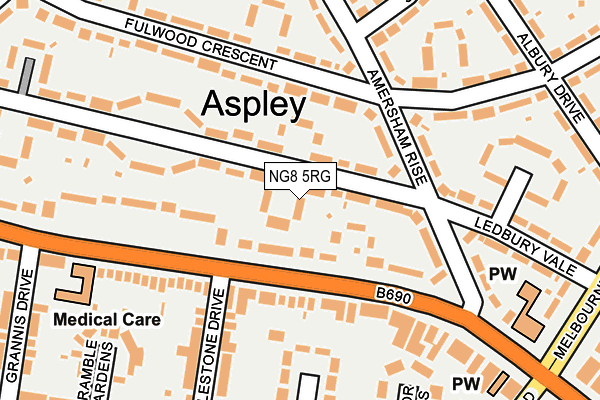 NG8 5RG map - OS OpenMap – Local (Ordnance Survey)