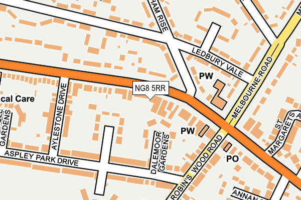 NG8 5RR map - OS OpenMap – Local (Ordnance Survey)