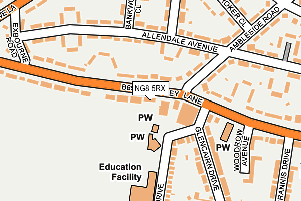 NG8 5RX map - OS OpenMap – Local (Ordnance Survey)