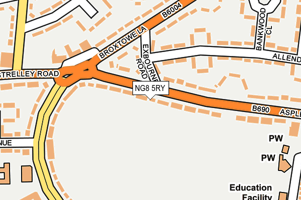 NG8 5RY map - OS OpenMap – Local (Ordnance Survey)