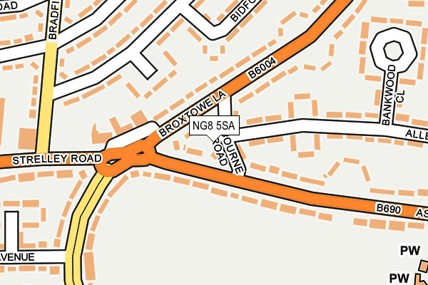 NG8 5SA map - OS OpenMap – Local (Ordnance Survey)