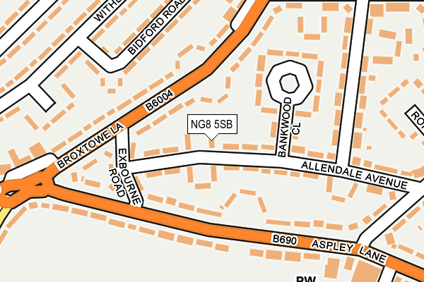 NG8 5SB map - OS OpenMap – Local (Ordnance Survey)