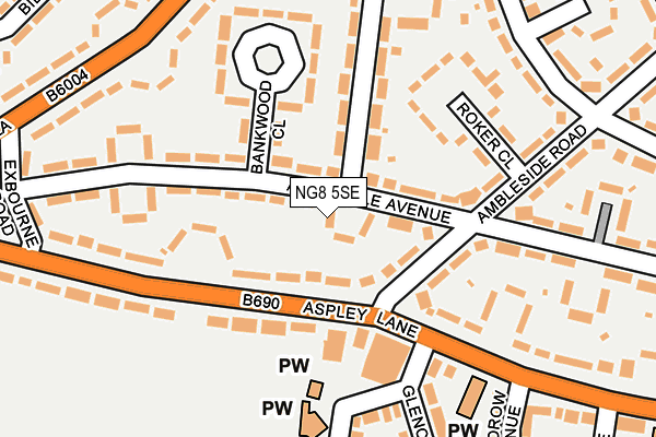 NG8 5SE map - OS OpenMap – Local (Ordnance Survey)