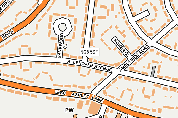 NG8 5SF map - OS OpenMap – Local (Ordnance Survey)