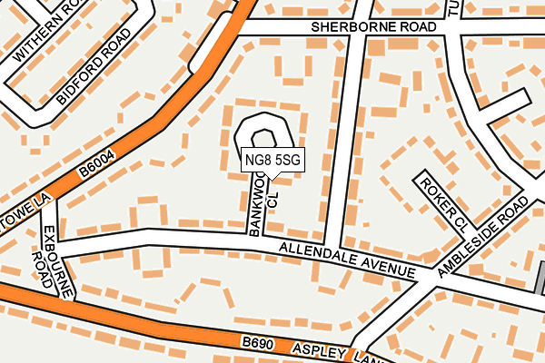 NG8 5SG map - OS OpenMap – Local (Ordnance Survey)
