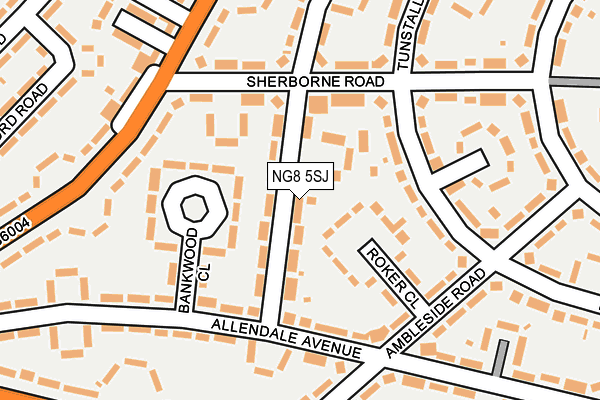 NG8 5SJ map - OS OpenMap – Local (Ordnance Survey)