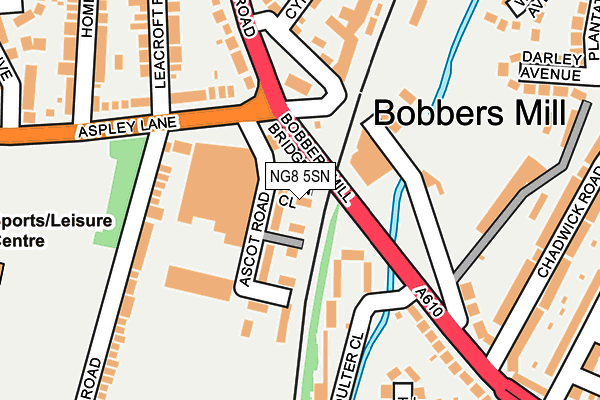 NG8 5SN map - OS OpenMap – Local (Ordnance Survey)