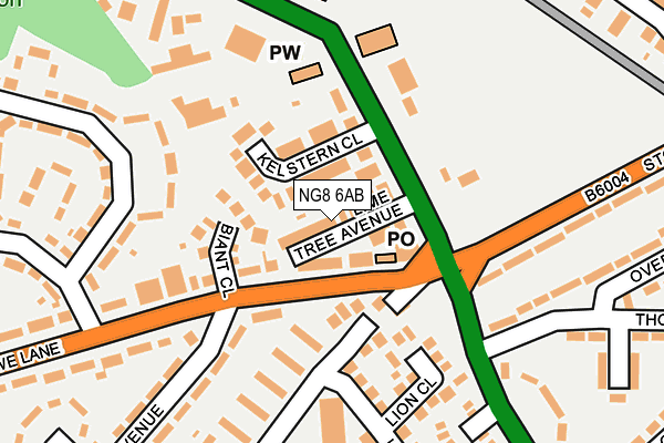 NG8 6AB map - OS OpenMap – Local (Ordnance Survey)