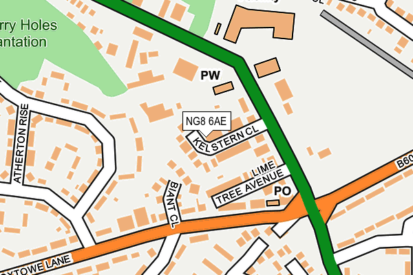 NG8 6AE map - OS OpenMap – Local (Ordnance Survey)