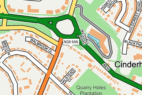 NG8 6AN map - OS OpenMap – Local (Ordnance Survey)