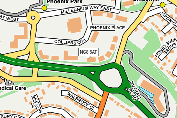 NG8 6AT map - OS OpenMap – Local (Ordnance Survey)