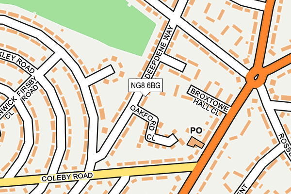 NG8 6BG map - OS OpenMap – Local (Ordnance Survey)