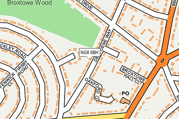 NG8 6BH map - OS OpenMap – Local (Ordnance Survey)