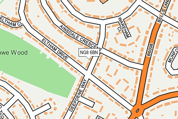 NG8 6BN map - OS OpenMap – Local (Ordnance Survey)