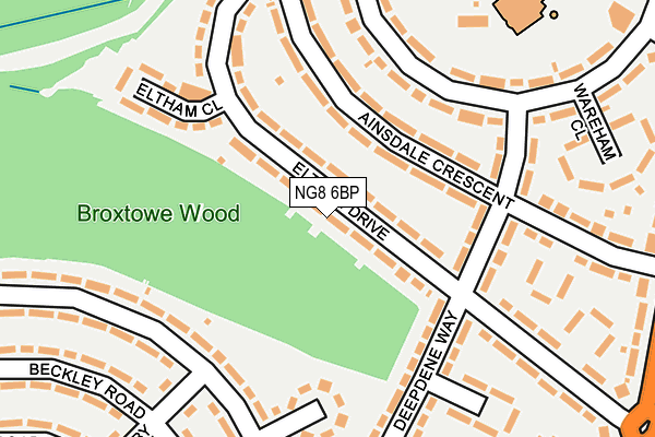 NG8 6BP map - OS OpenMap – Local (Ordnance Survey)