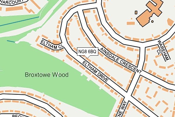 NG8 6BQ map - OS OpenMap – Local (Ordnance Survey)