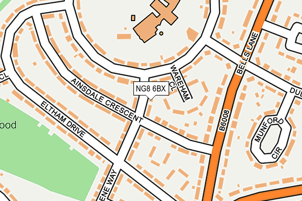NG8 6BX map - OS OpenMap – Local (Ordnance Survey)