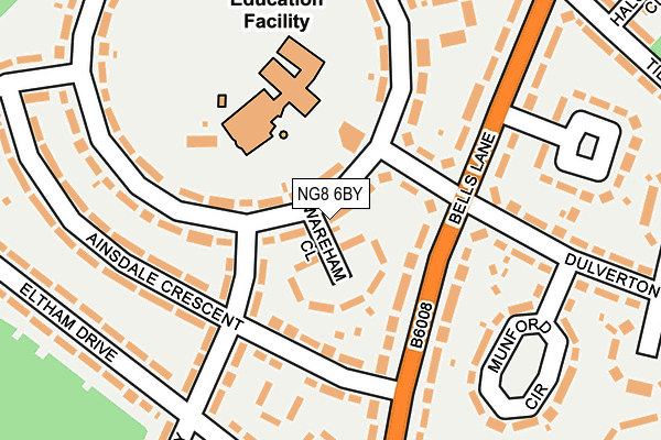 NG8 6BY map - OS OpenMap – Local (Ordnance Survey)