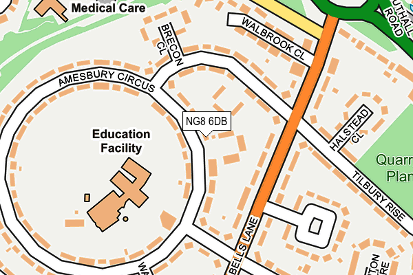 NG8 6DB map - OS OpenMap – Local (Ordnance Survey)