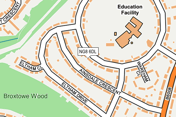 NG8 6DL map - OS OpenMap – Local (Ordnance Survey)