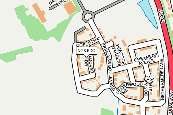 NG8 6DQ map - OS OpenMap – Local (Ordnance Survey)