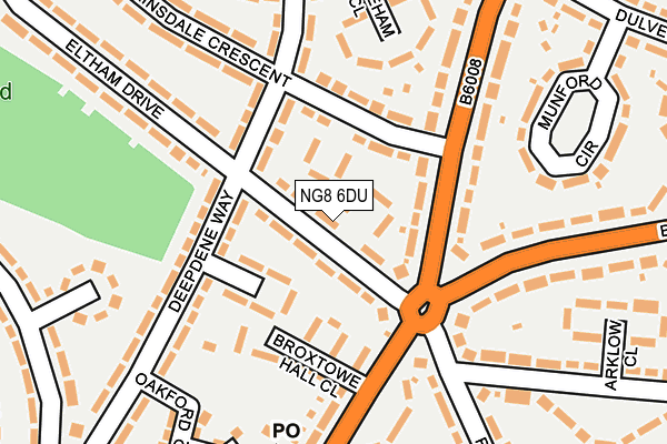 NG8 6DU map - OS OpenMap – Local (Ordnance Survey)