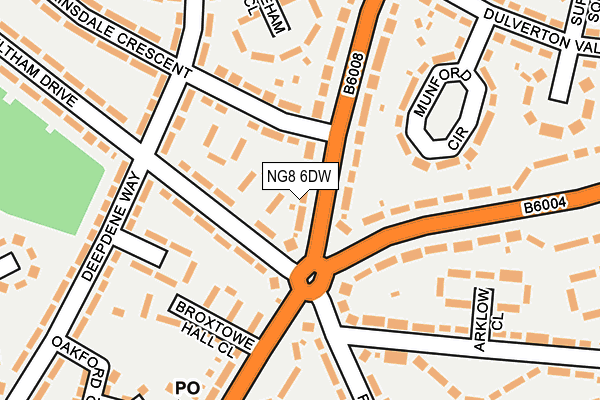 NG8 6DW map - OS OpenMap – Local (Ordnance Survey)
