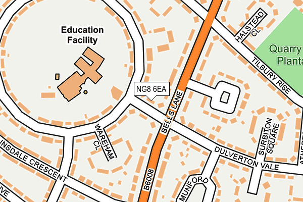 NG8 6EA map - OS OpenMap – Local (Ordnance Survey)