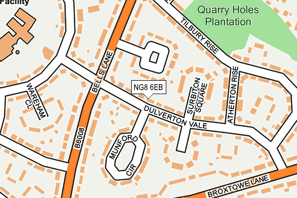 NG8 6EB map - OS OpenMap – Local (Ordnance Survey)