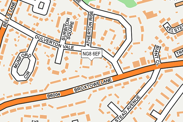 NG8 6EF map - OS OpenMap – Local (Ordnance Survey)