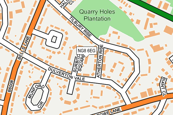 NG8 6EG map - OS OpenMap – Local (Ordnance Survey)