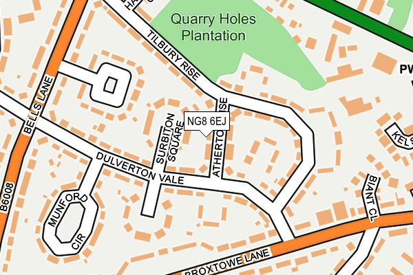 NG8 6EJ map - OS OpenMap – Local (Ordnance Survey)