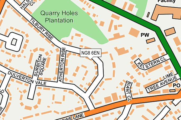 NG8 6EN map - OS OpenMap – Local (Ordnance Survey)